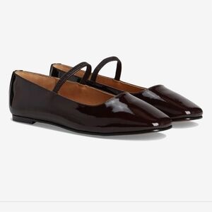 MADEWELL THE GRETA BALLET FLAT IN PATENT LEATHER, SIZE 8